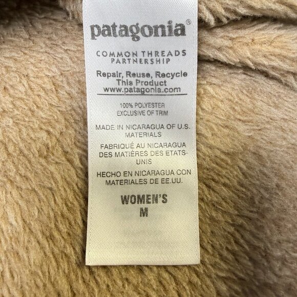Patagonia Women’s Re-Tool Snap-T Pullover Medium Tan Aqua Trim EUC - Picture 5 of 9